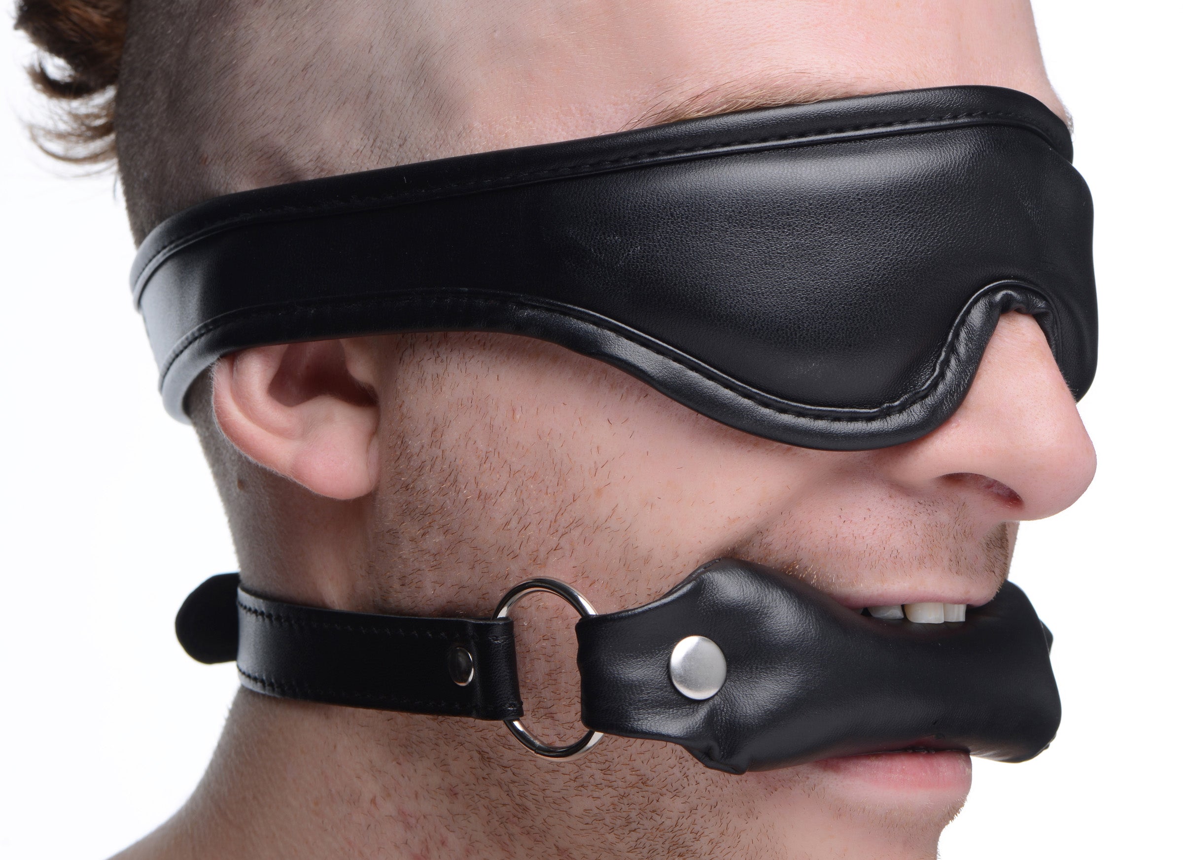 STRICT Padded Blindfold and Gag Set Black
