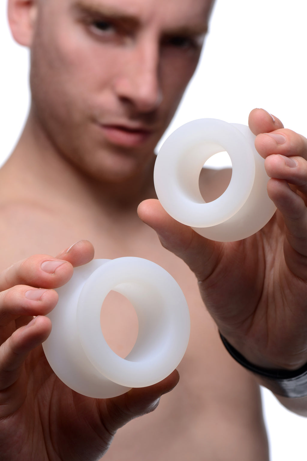 Master Series Stretch Master 2 Piece Training Silicone Ass Grommet Set White