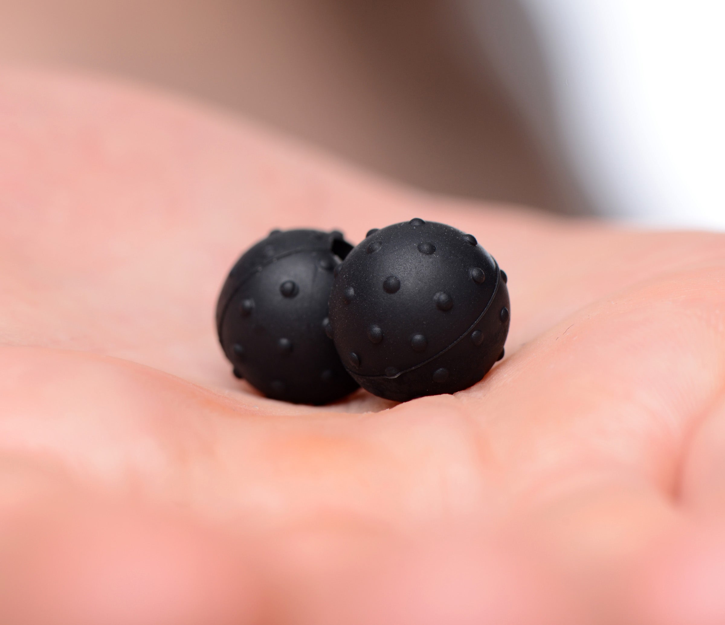 Master Series Dragon's Orbs Nubbed Silicone Magnetic Balls Black