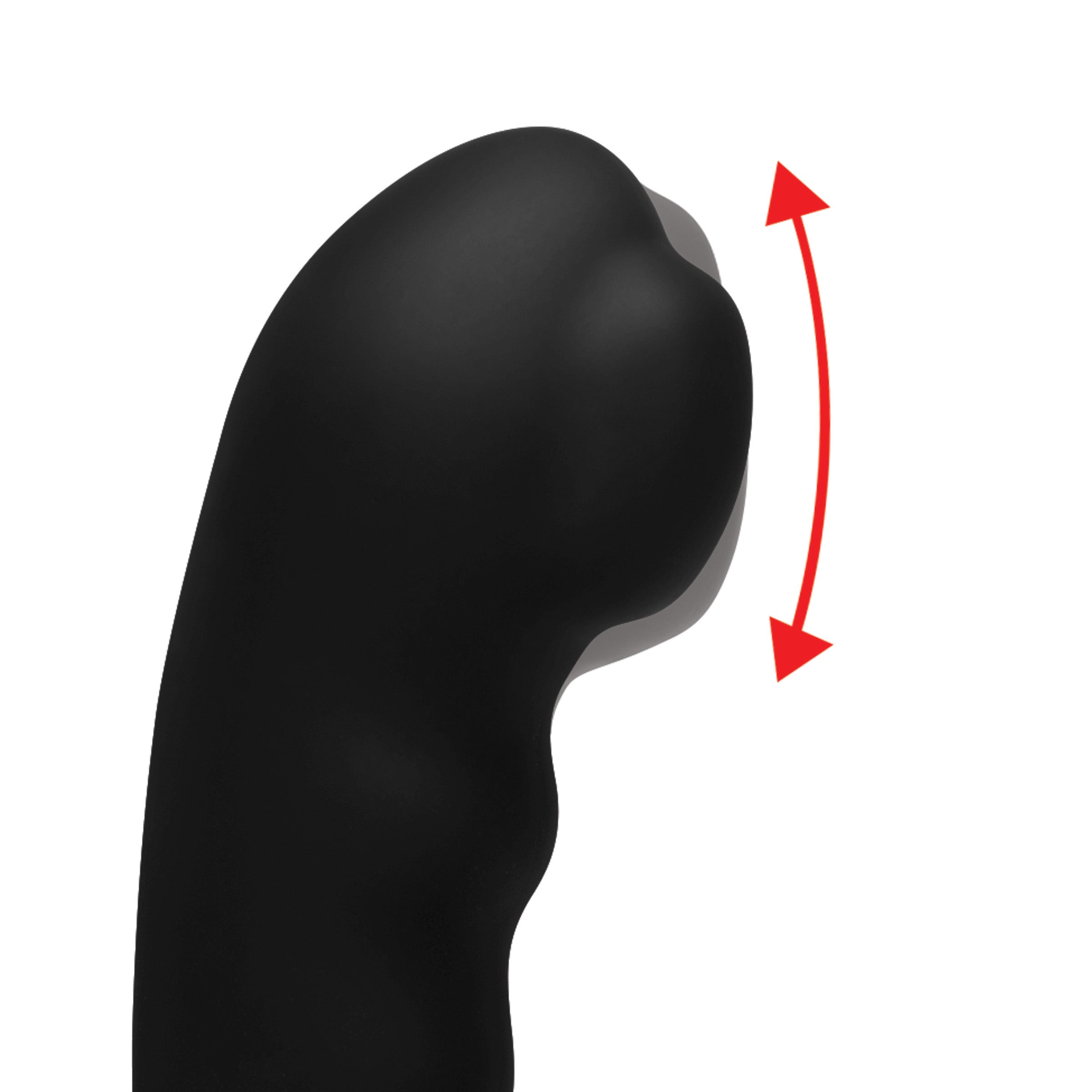 Alpha-Pro 7X P-Milker Silicone Prostate Stimulator with Milking Bead Black