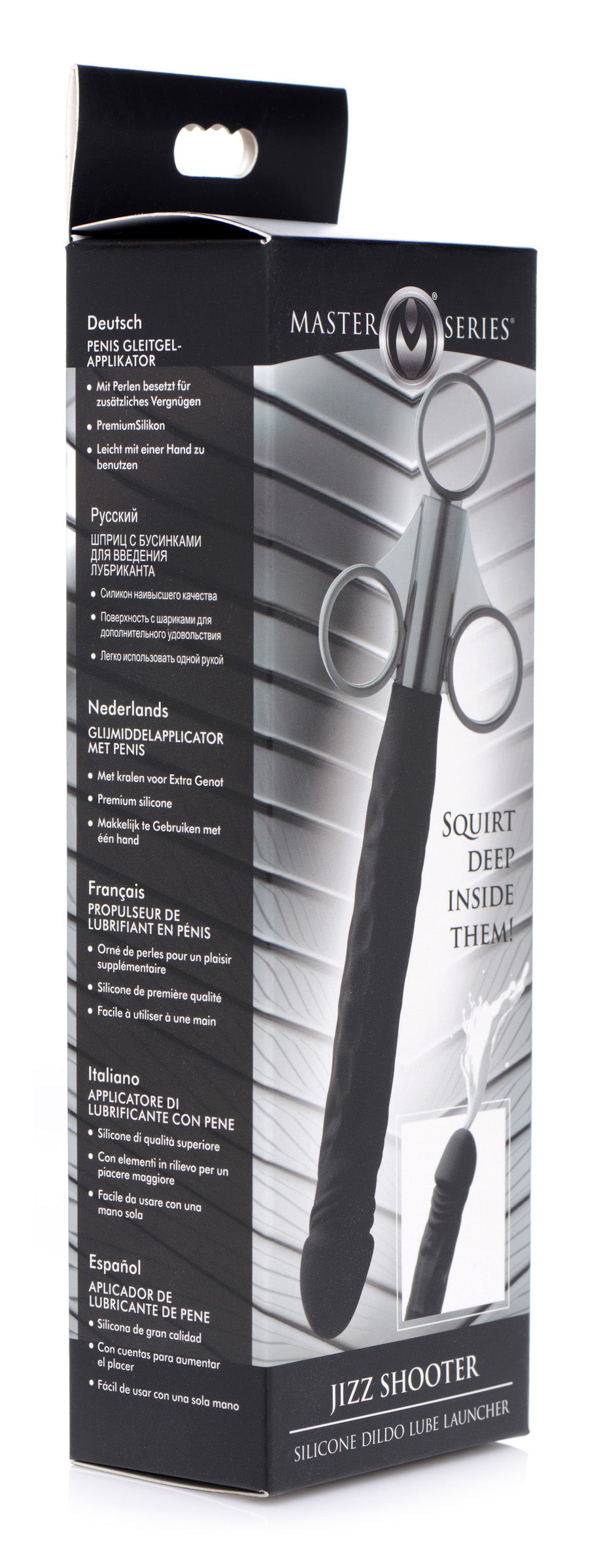 Master Series Jizz Shooter Silicone Dildo Lubricant Launcher Black