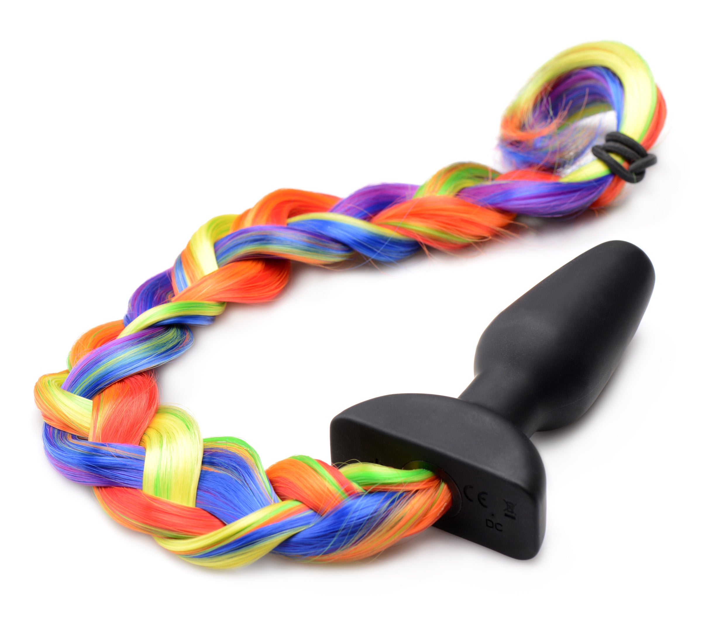 Tailz Remote Control Vibrating Rainbow Pony Tail Anal Plug Multi