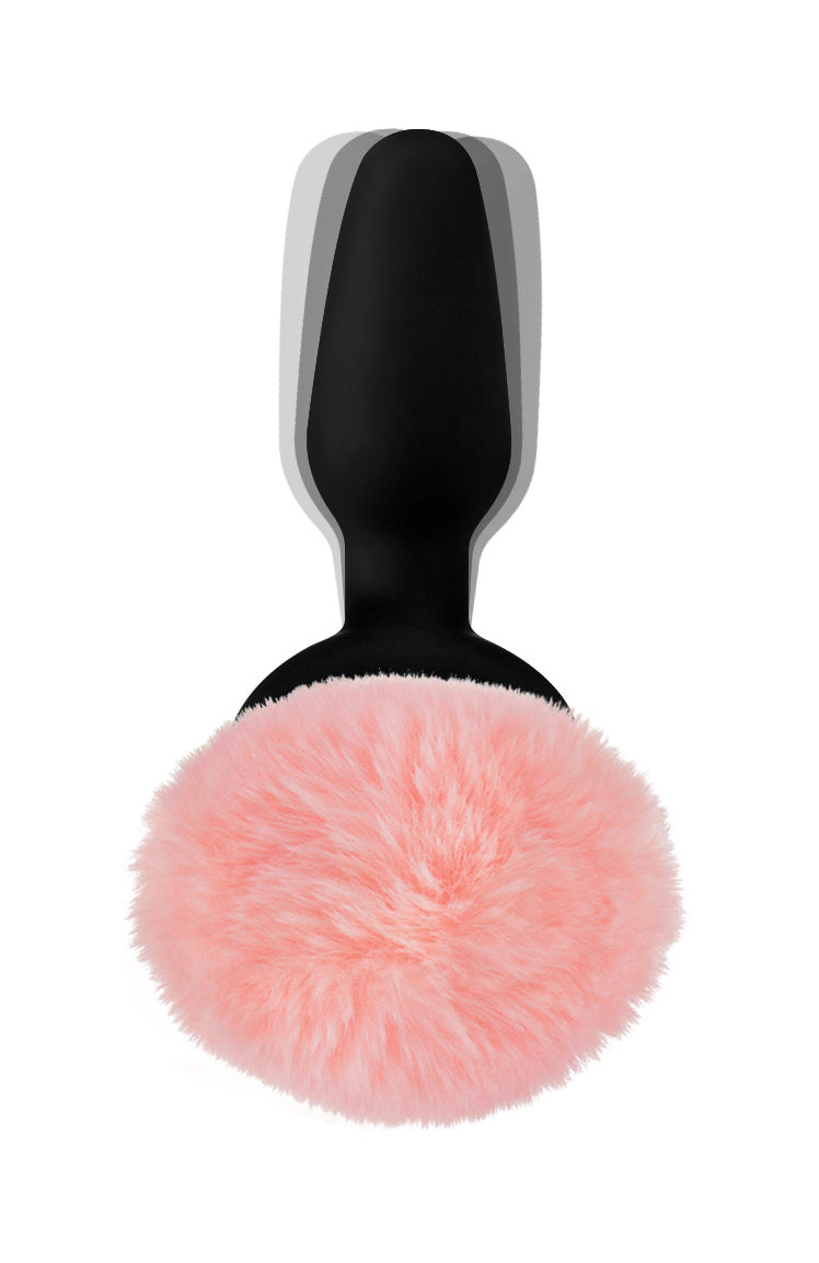 Tailz Remote Control Vibrating Pink Bunny Tail Anal Plug Pink