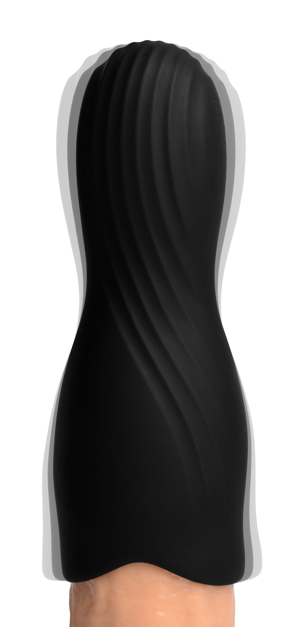 Trinity Men Vibrating Rechargeable Penis Pleaser Black