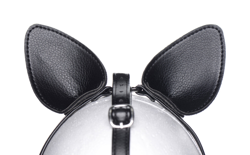 Master Series Dark Horse Pony Head Harness with Silicone Bit Black