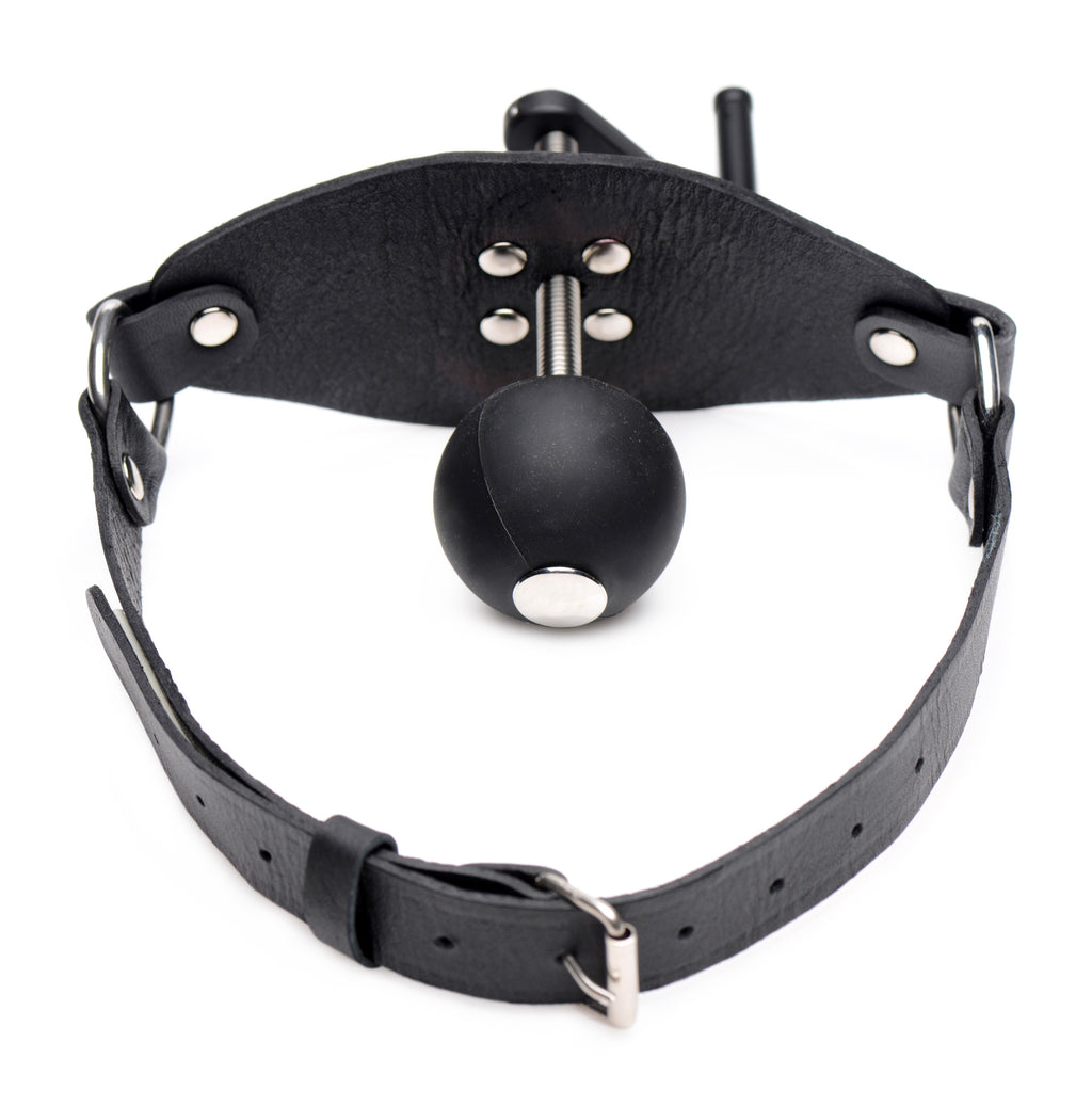 Master Series Crank Ball Gag Black