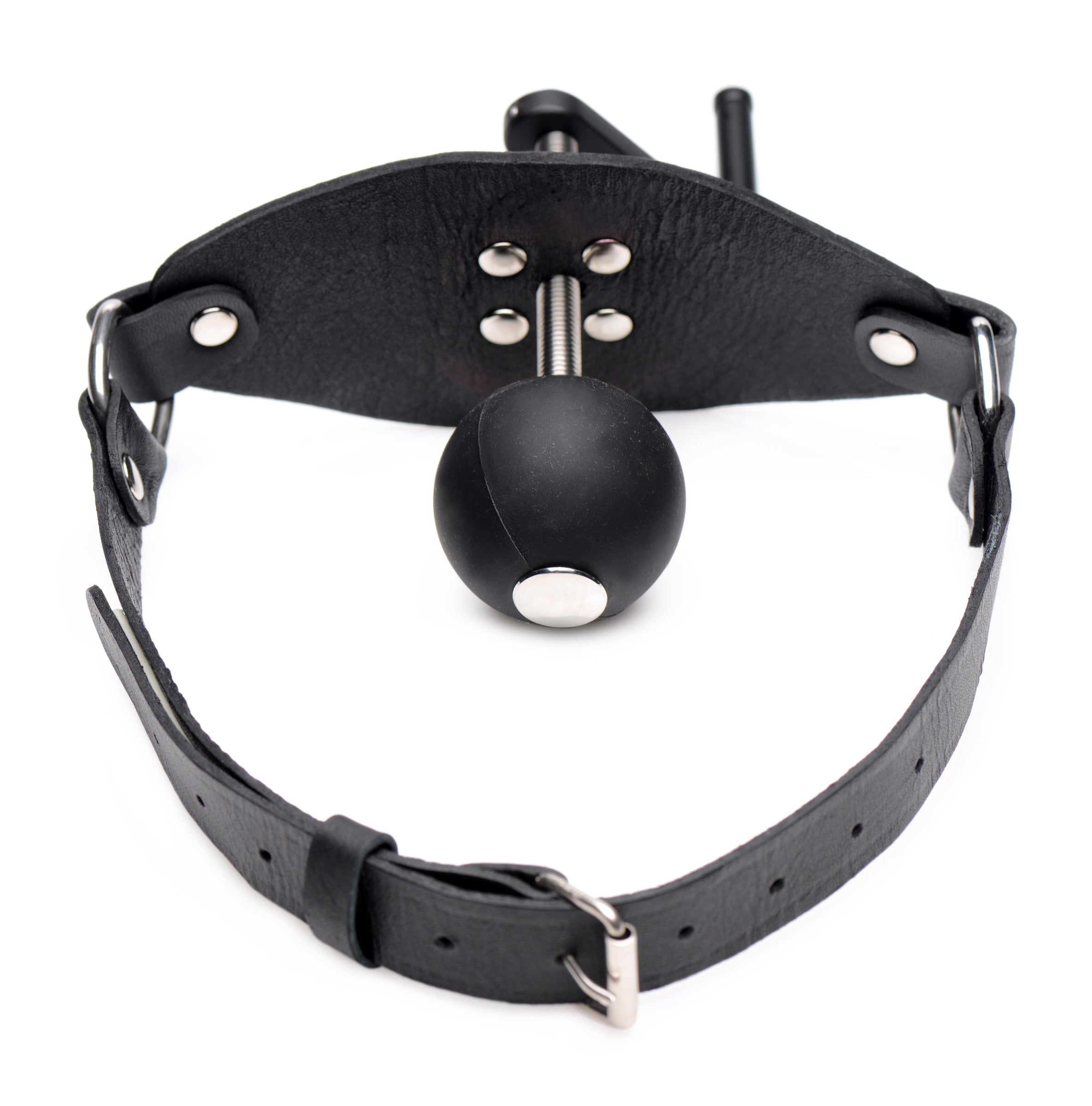 Master Series Crank Ball Gag Black