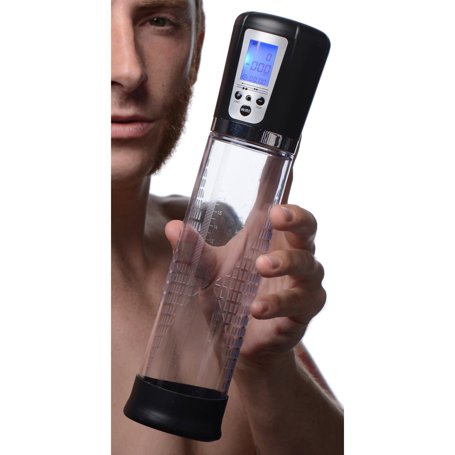 XR Brands 4 Level Power Suction Penis Pump With Built-in Display