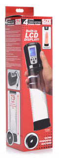 Size Matters 4 Level Power Suction Penis Pump With Built-in Display Black