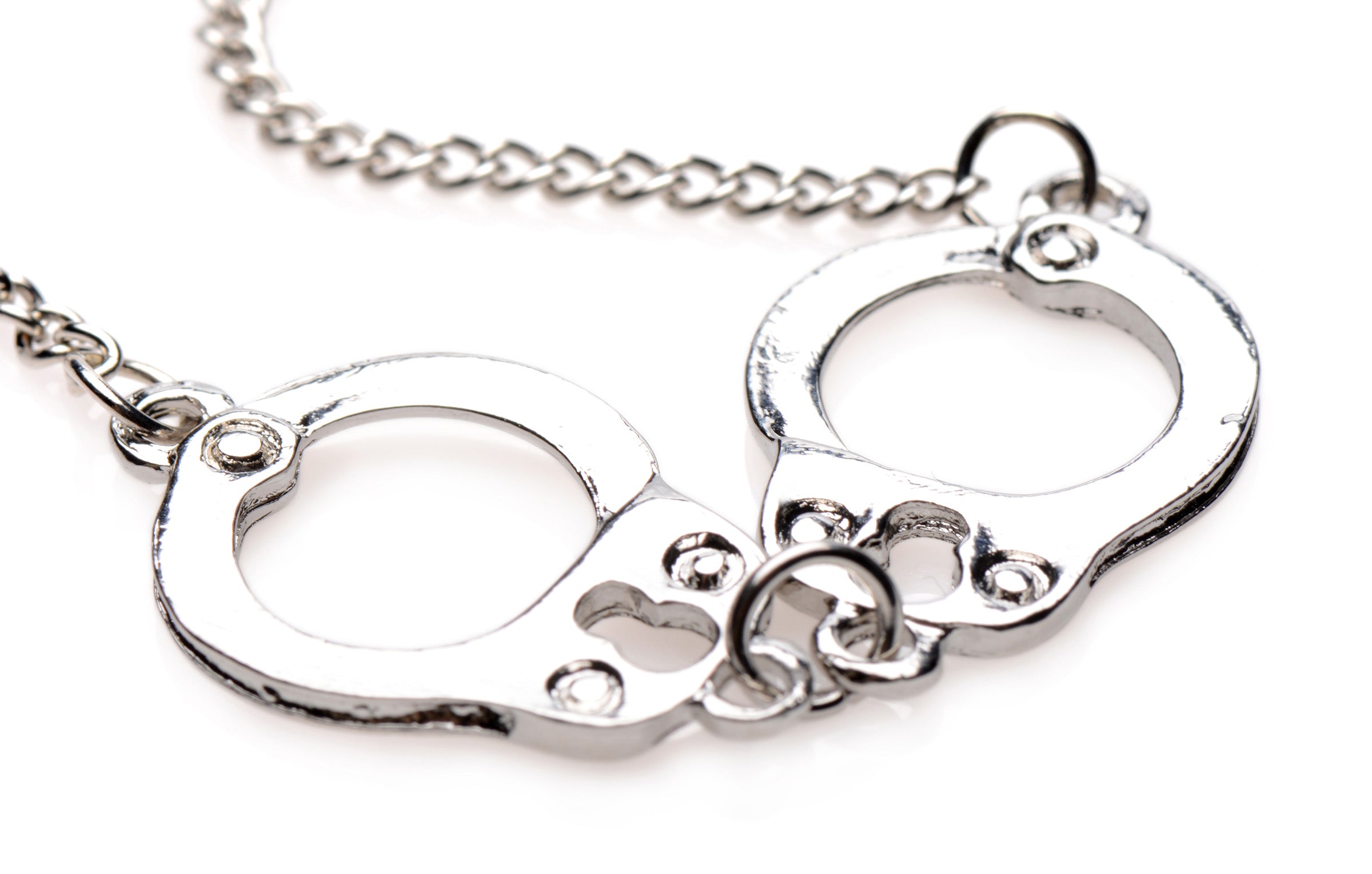Master Series Cuff Her Handcuff Necklace Grey