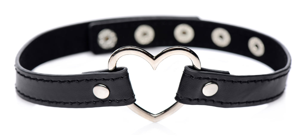 Master Series Chrome Heart Pink Choker Black