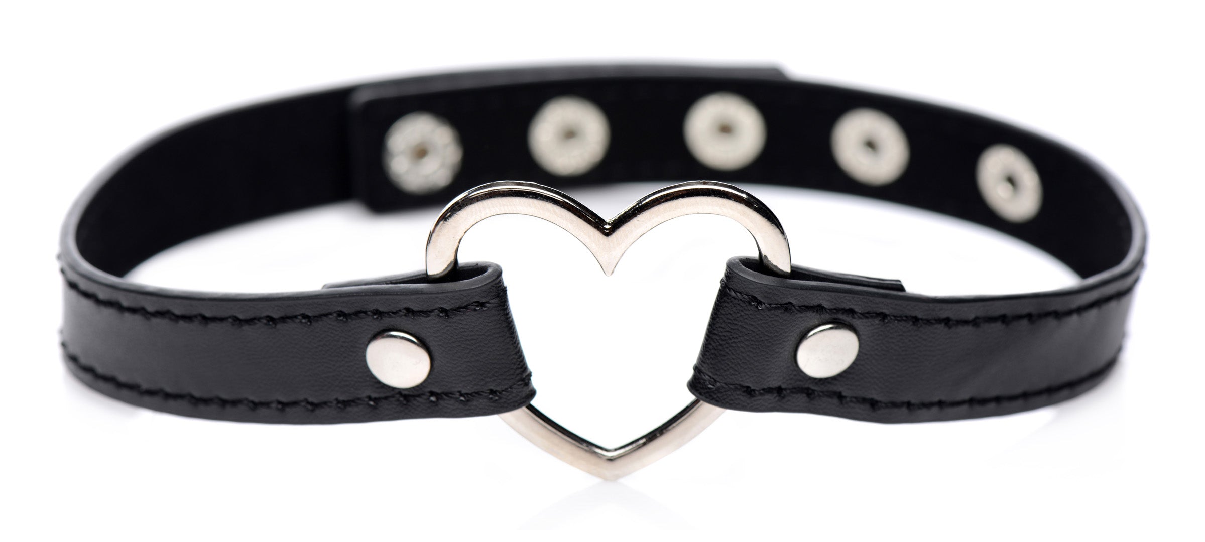 Master Series Chrome Heart Pink Choker Black