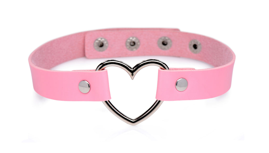Master Series Chrome Heart Pink Choker Pink