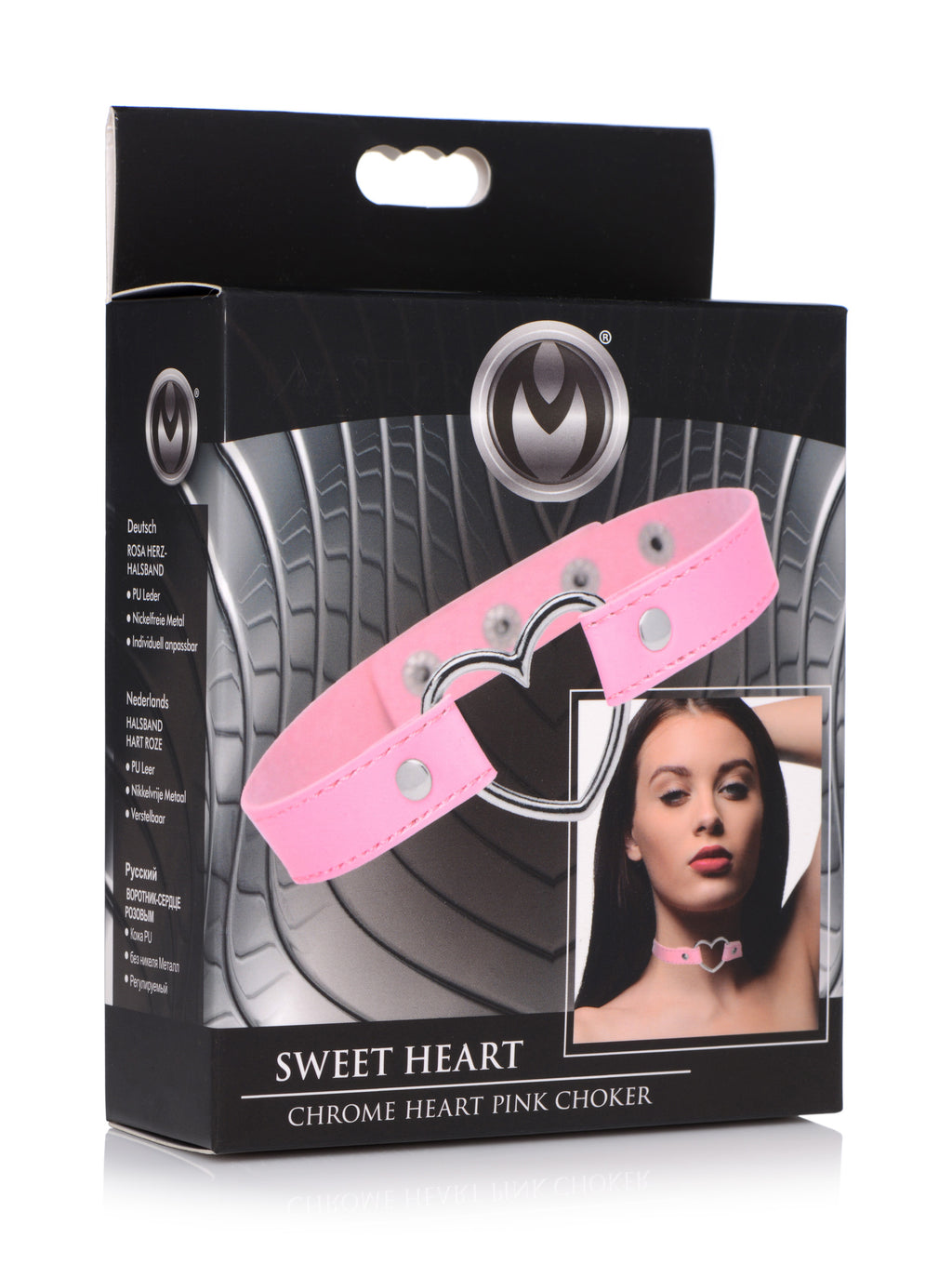 Master Series Chrome Heart Pink Choker Pink