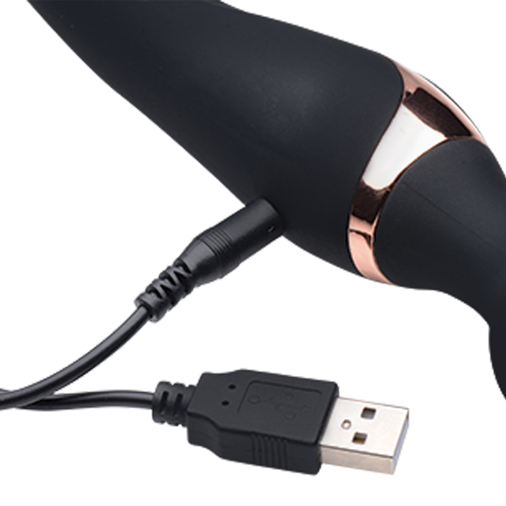 Wand Essentials 10X Dual Duchess 2-in-1 Silicone Massager - Black Black