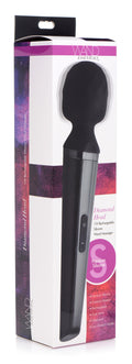 Wand Essentials Diamond Head 24X Rechargeable Silicone Wand Massager Black