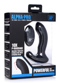 Alpha-Pro 10X P-Massage Silicone Prostate Stimulator with Stroking Bead Black