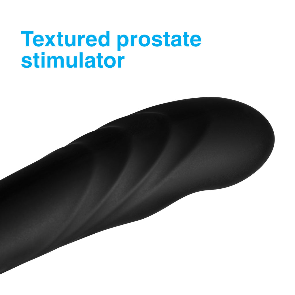 Alpha-Pro 17X P-Trigasm 3-in-1 Silicone Prostate Stimulator Black
