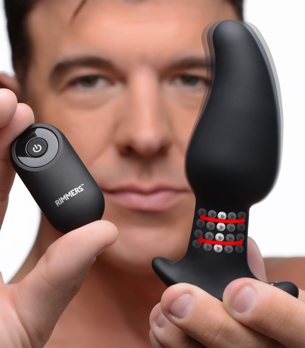 Rimmers Gyro-M 10X Curved Rimming Plug with Remote Control Black