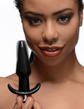 Frisky Smooth Vibrating Anal Plug - Black Black