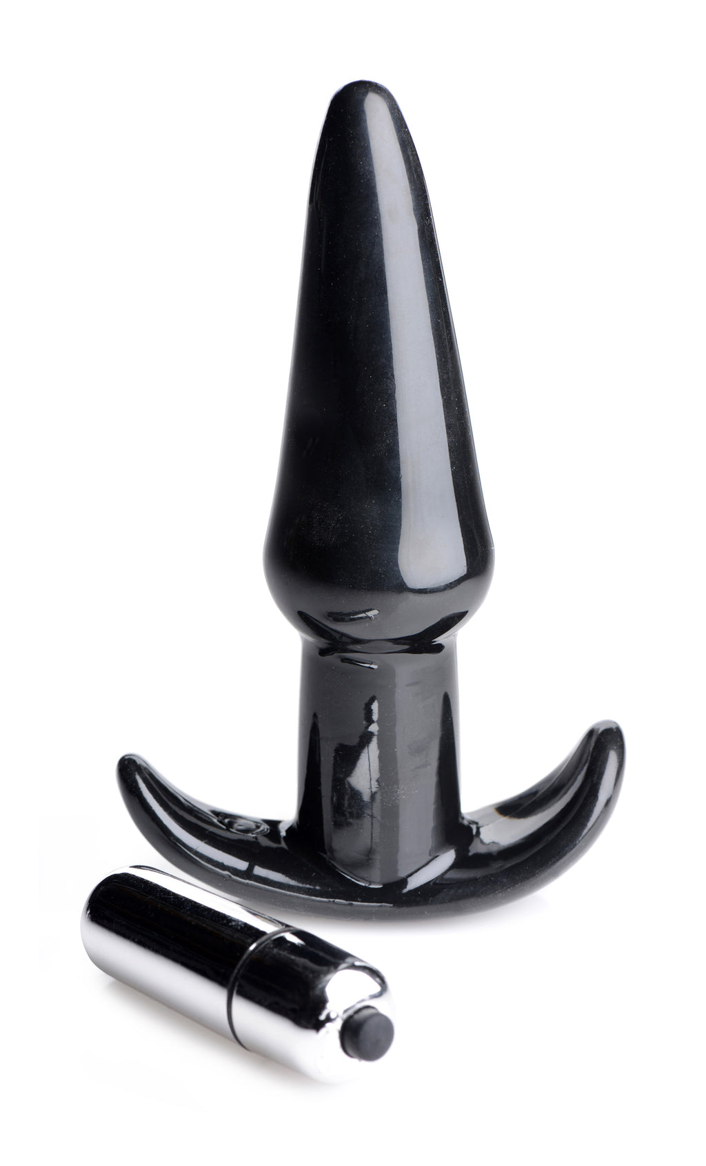 Frisky Smooth Vibrating Anal Plug - Black Black