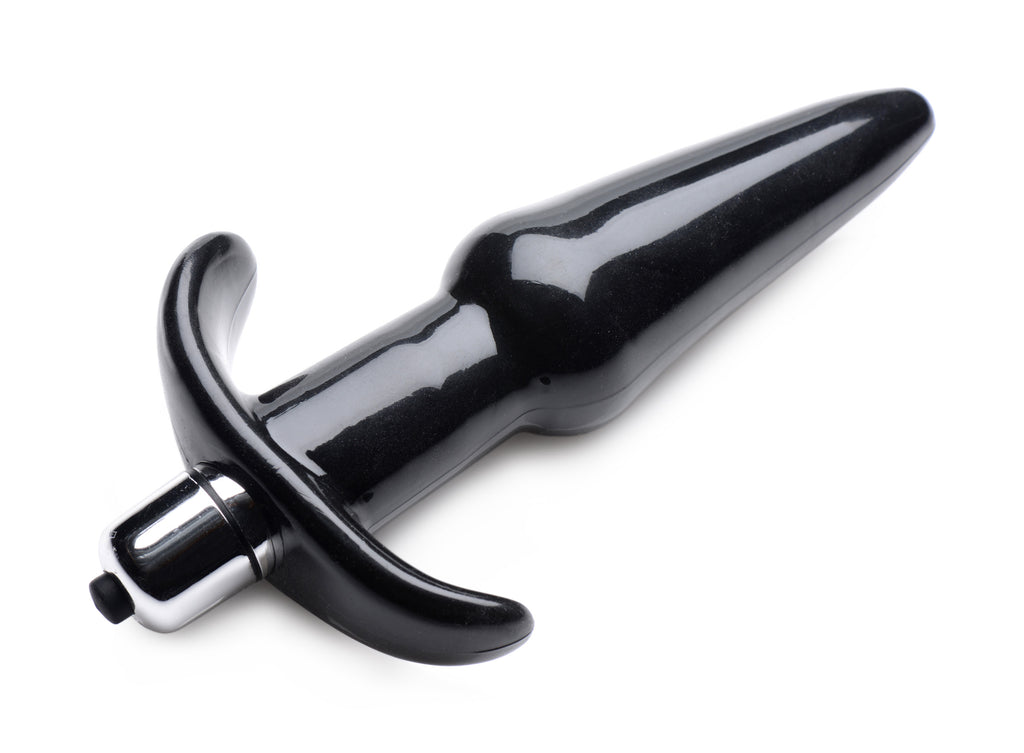 Frisky Smooth Vibrating Anal Plug - Black Black