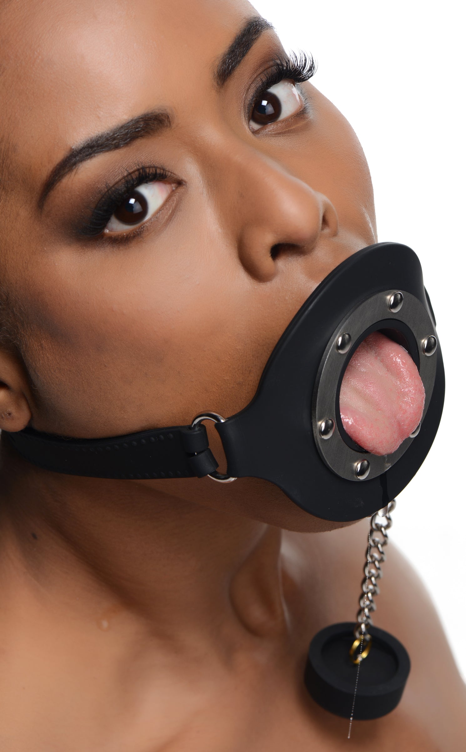 Master Series Pie Hole Silicone Feeding Gag Black