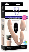 Strap U Remote Control Inflatable Vibrating Silicone Ergo Fit Strapless Strap-On Flesh