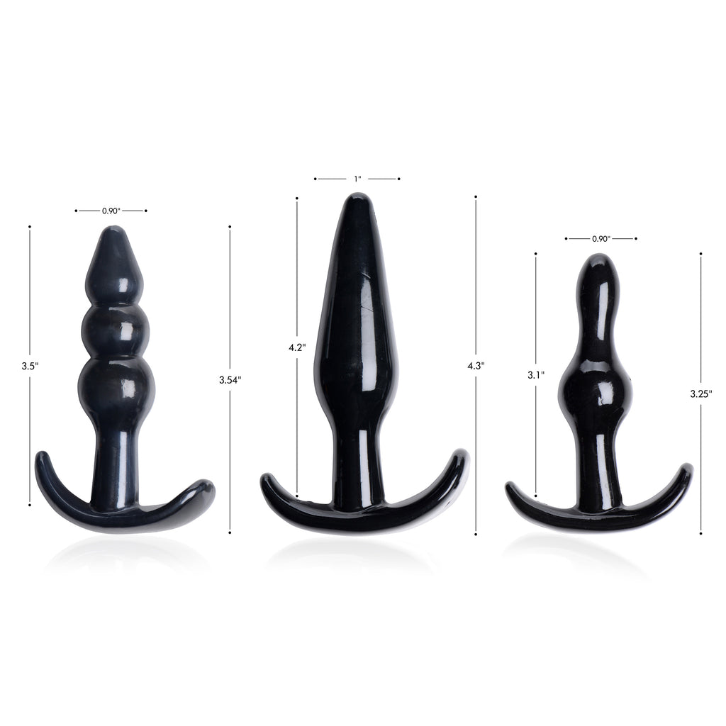 Frisky Anal Teaser Comfort Plug Set Black