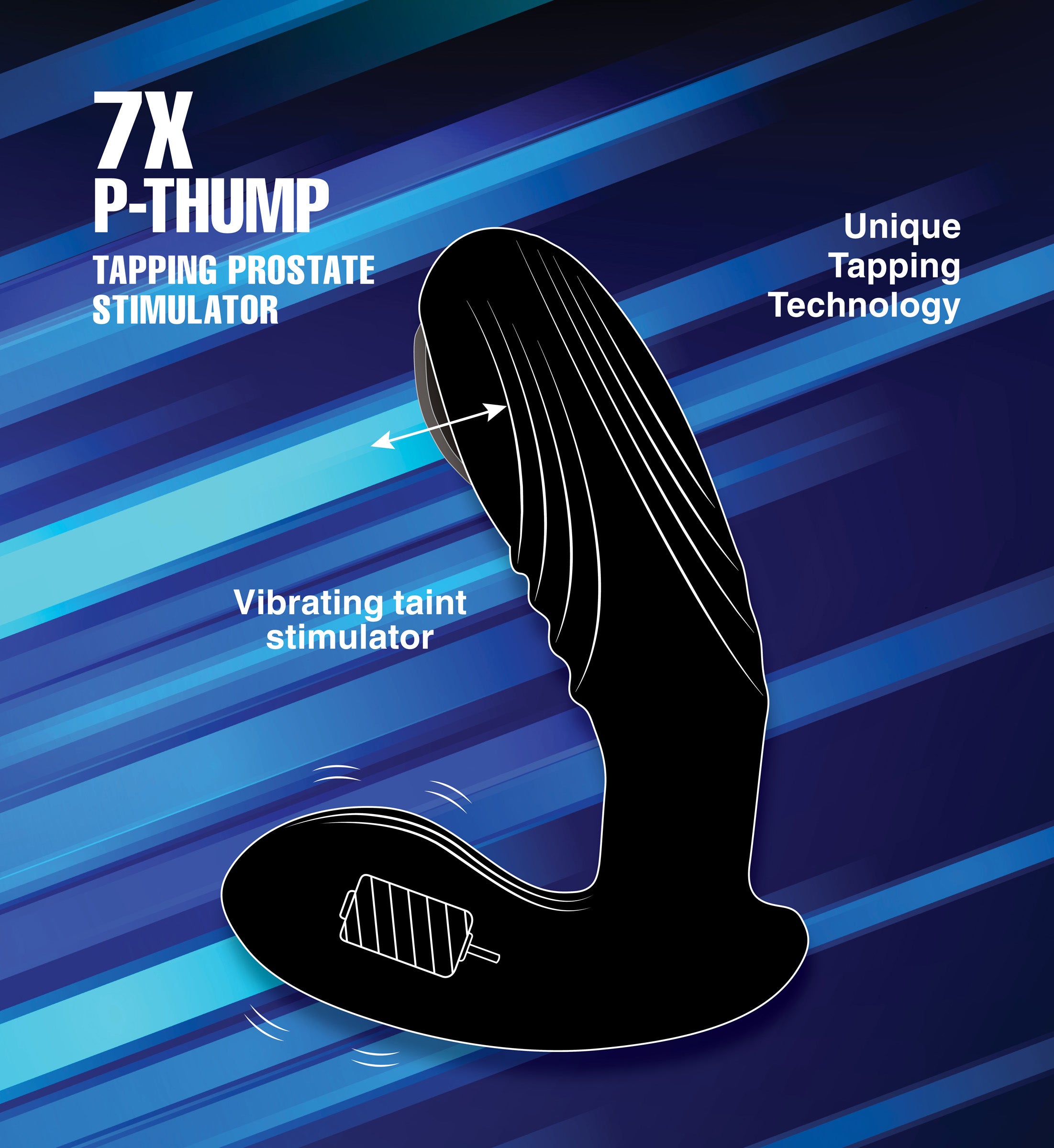 Alpha-Pro 7X P-Thump Tapping Prostate Stimulator Black