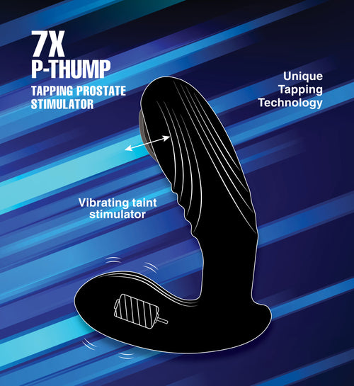 Alpha-Pro 7X P-Thump Tapping Prostate Stimulator Black