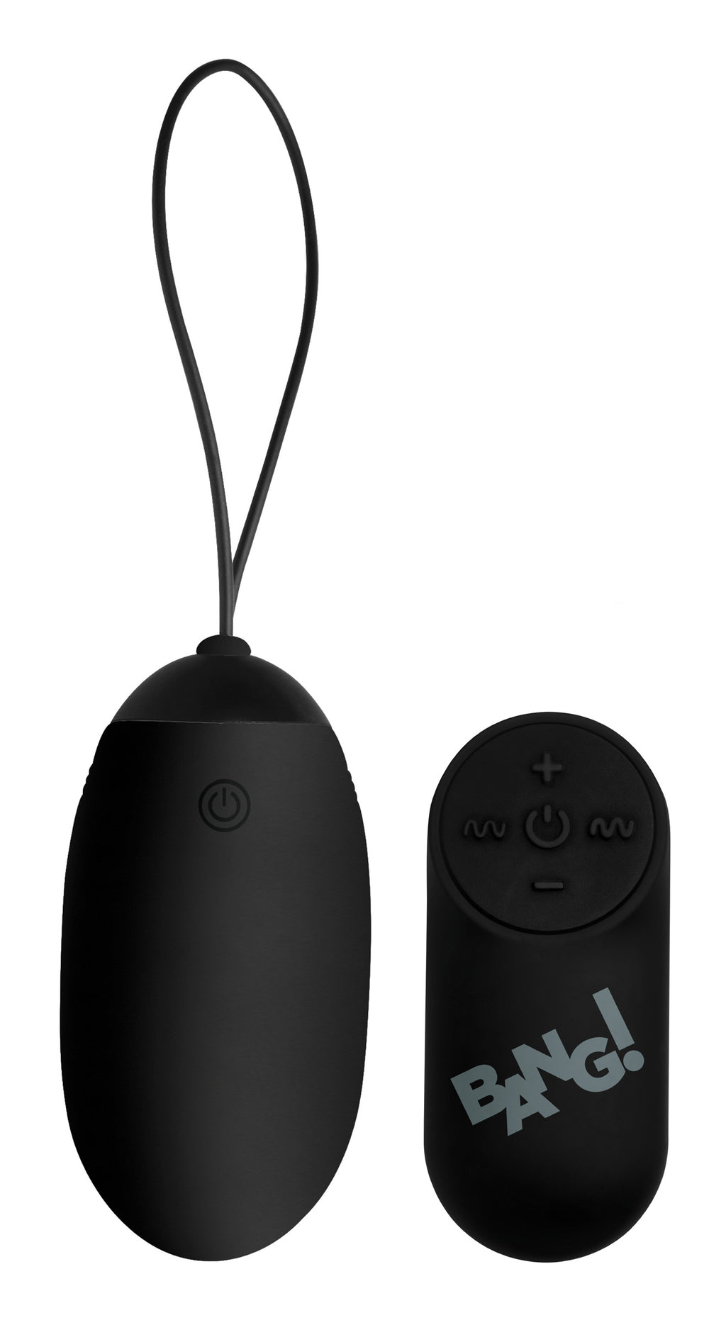 Bang! XL Silicone Vibrating Egg - Black Black
