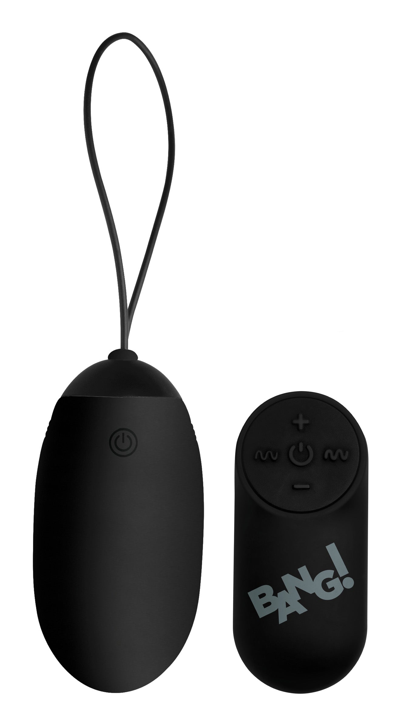 Bang! XL Silicone Vibrating Egg - Black Black