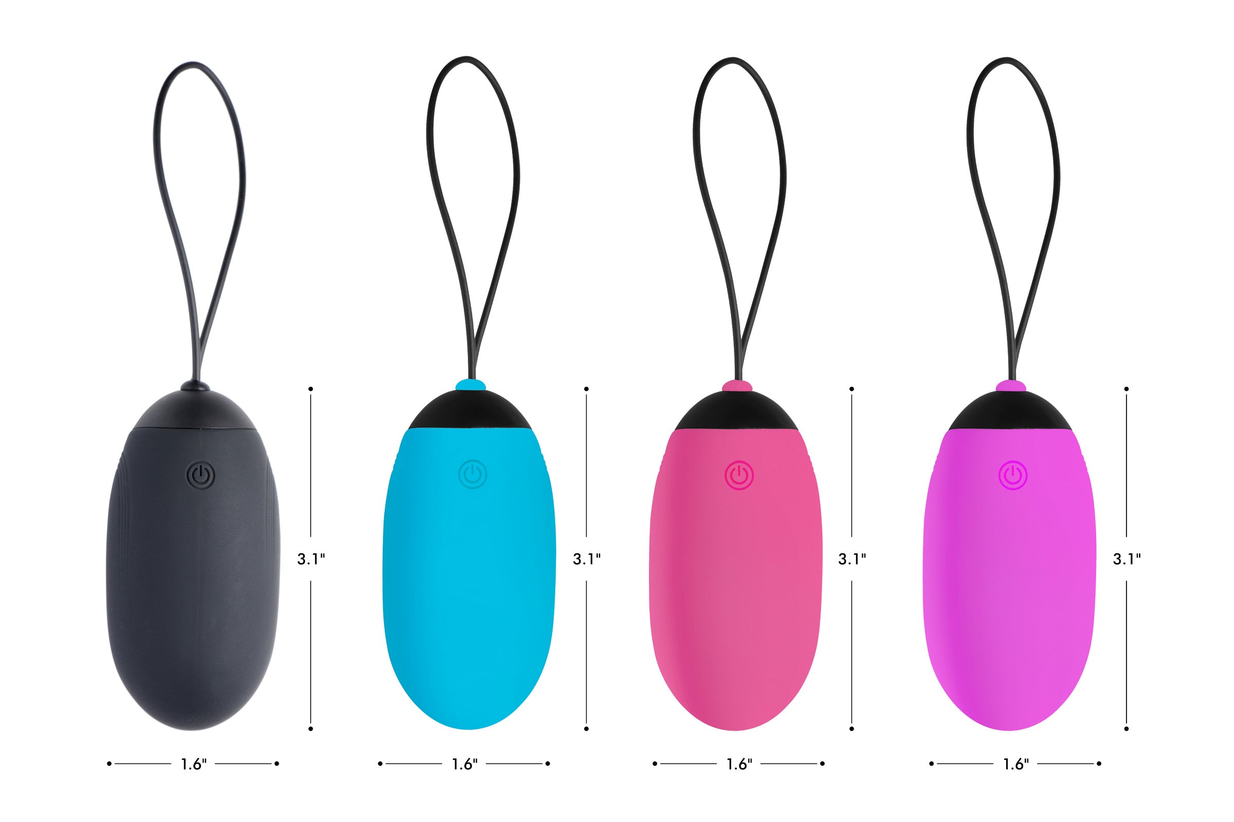 Bang! XL Silicone Vibrating Egg - Black Black