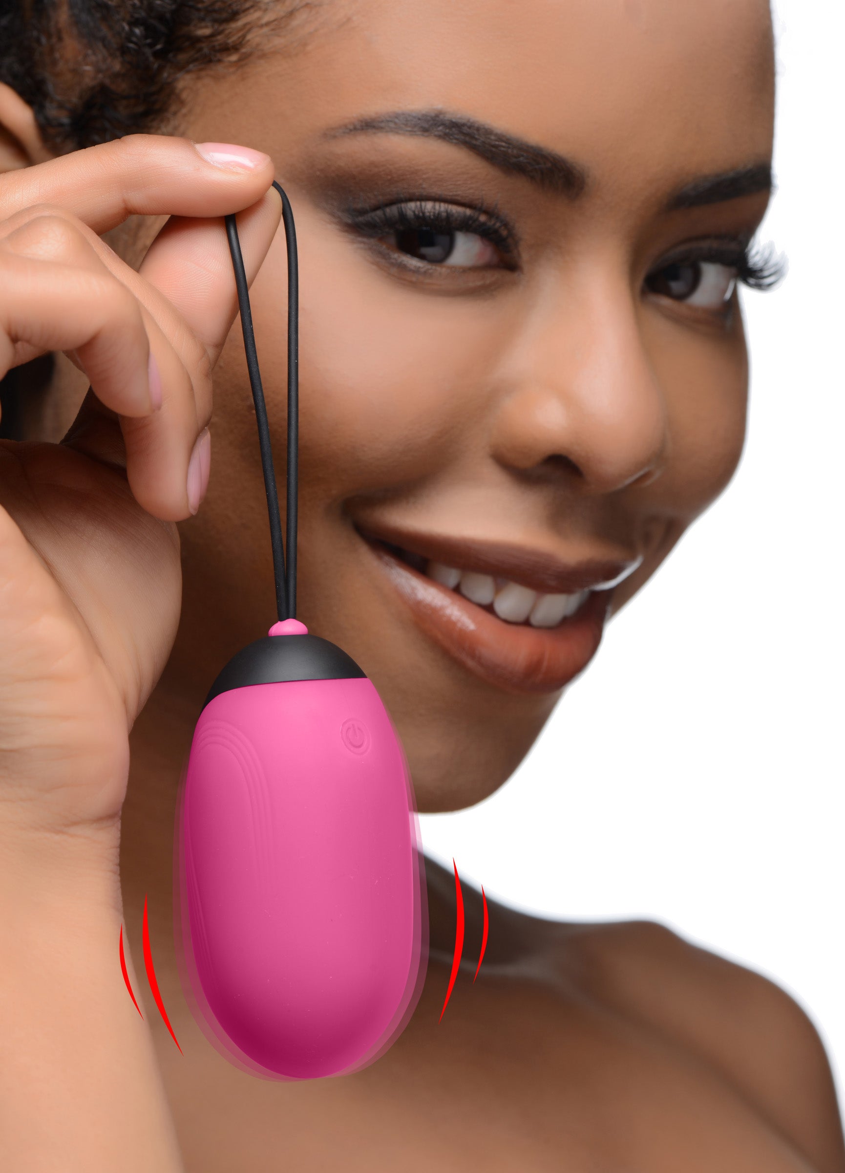 Bang! XL Silicone Vibrating Egg - Black Pink