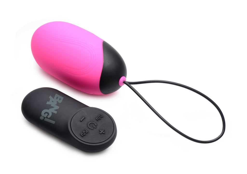 Bang! XL Silicone Vibrating Egg - Black Pink