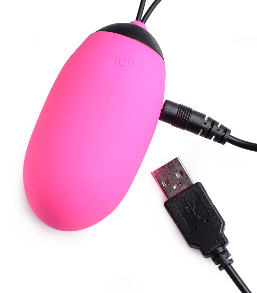 Bang! XL Silicone Vibrating Egg - Black Pink