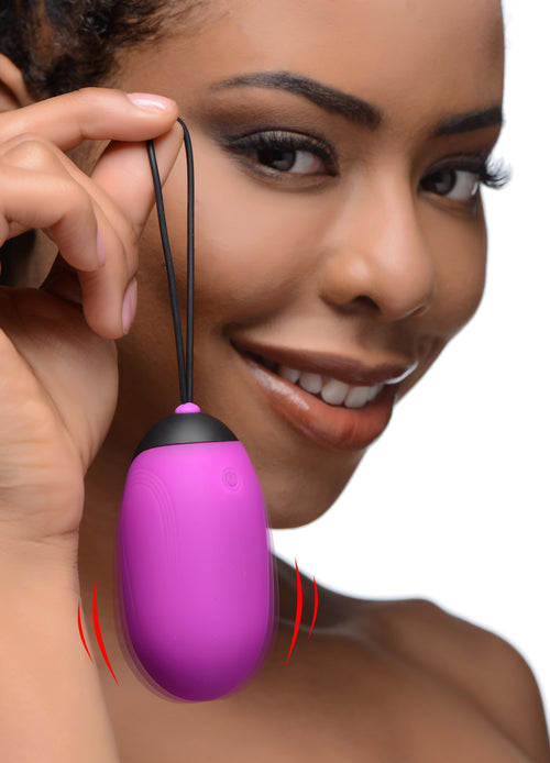 Bang! XL Silicone Vibrating Egg - Black Purple