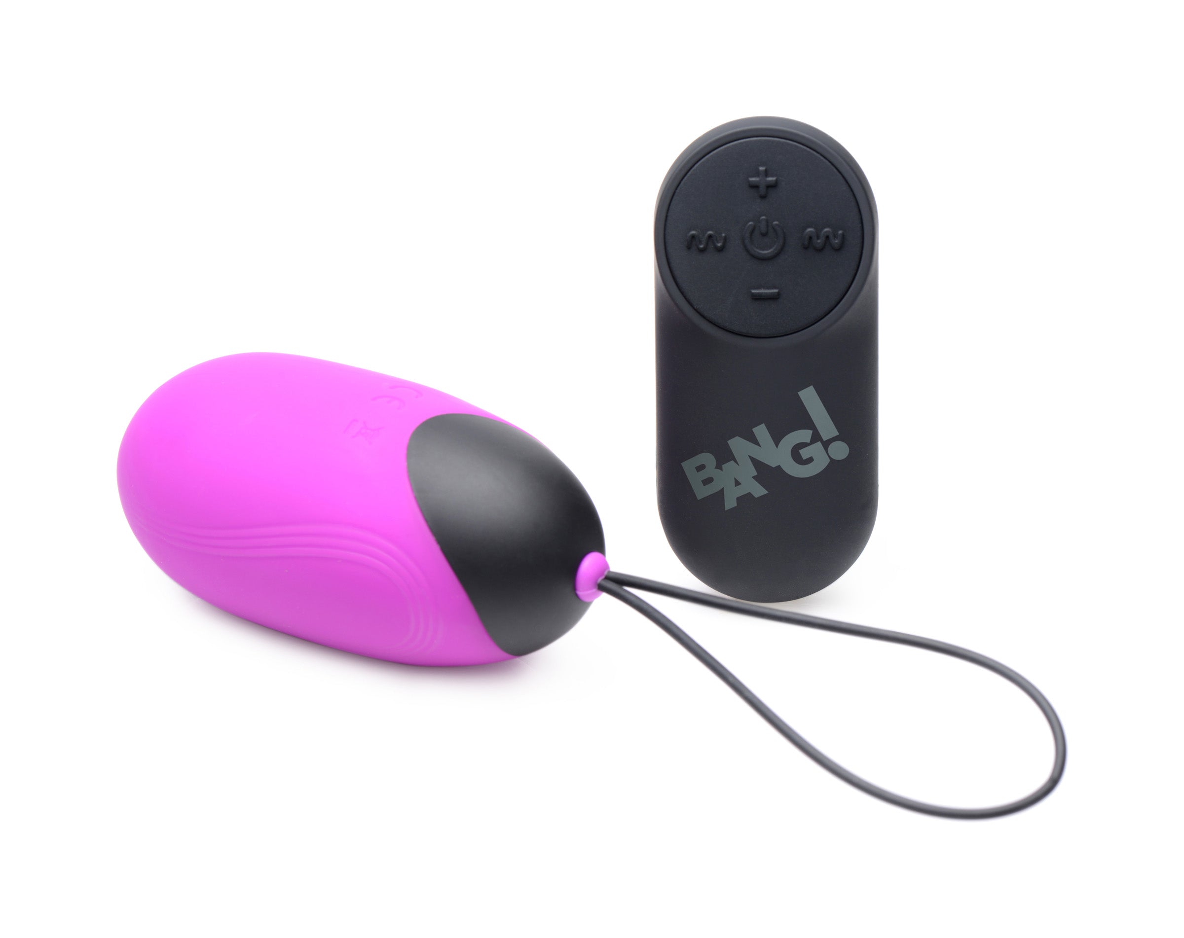 Bang! XL Silicone Vibrating Egg - Black Purple