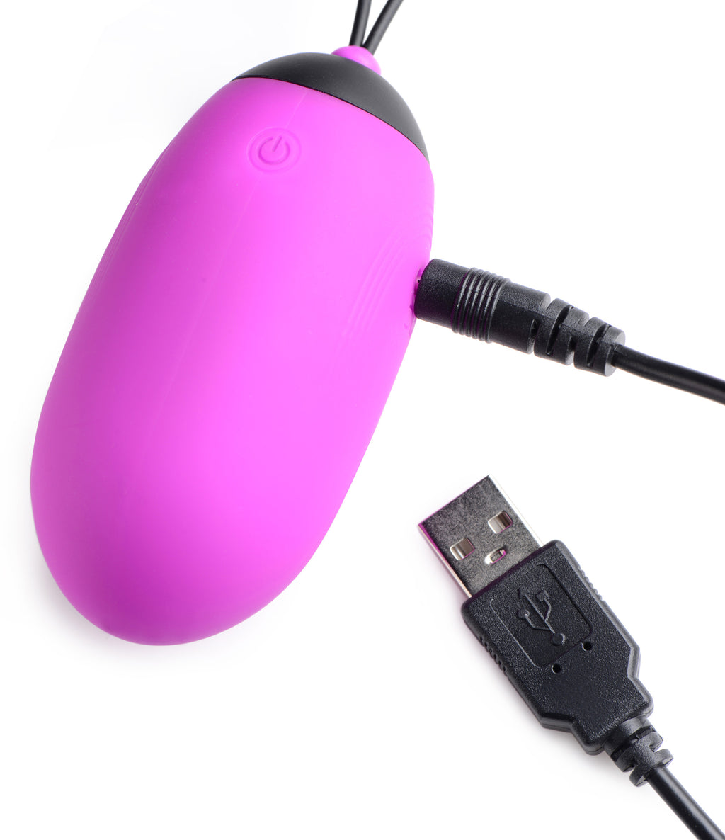 Bang! XL Silicone Vibrating Egg - Black Purple
