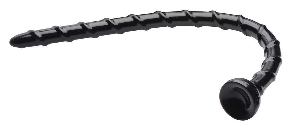 Hosed Hosed Swirled 18 Inch Thin Anal Snake Black
