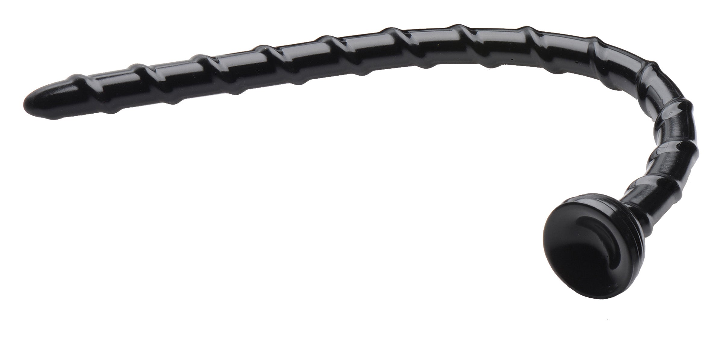 Hosed Hosed Swirled 18 Inch Thin Anal Snake Black
