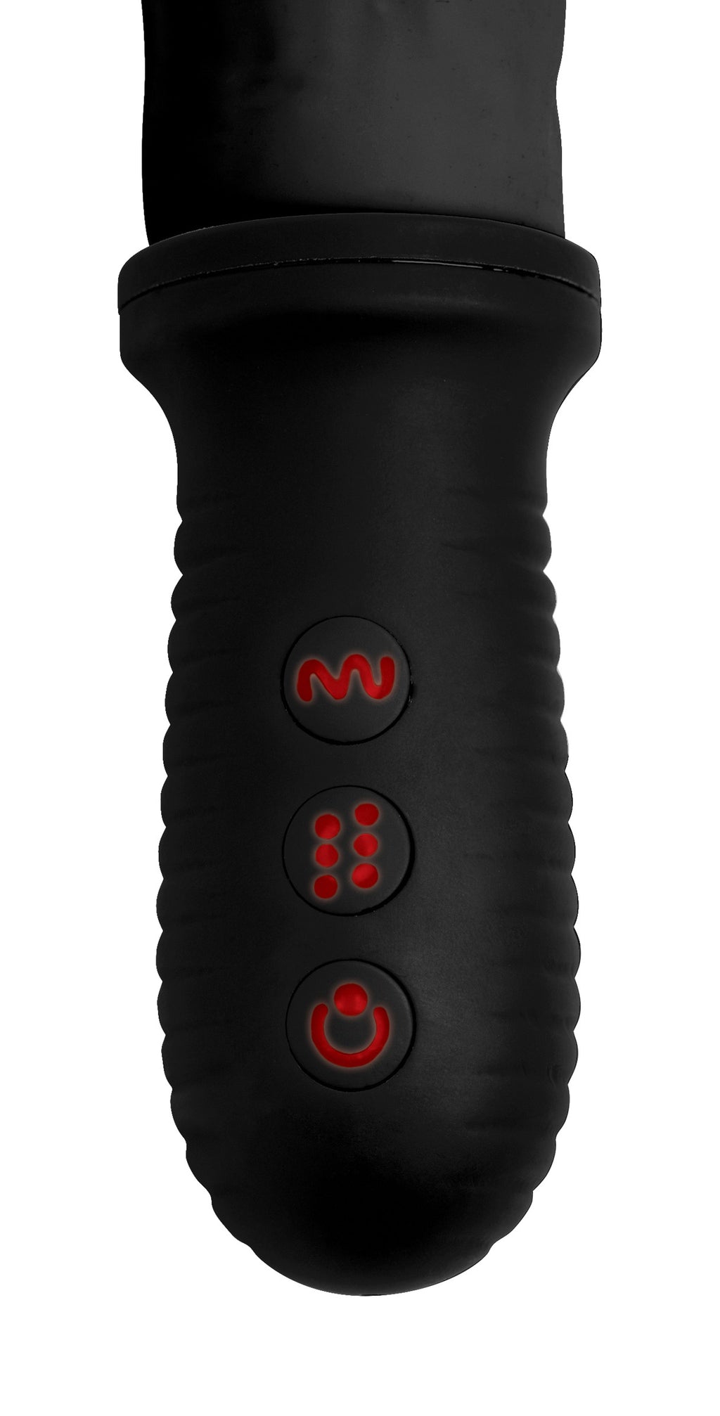 Master Series 8X Auto Pounder Vibrating and Thrusting Dildo with Handle - Black Black