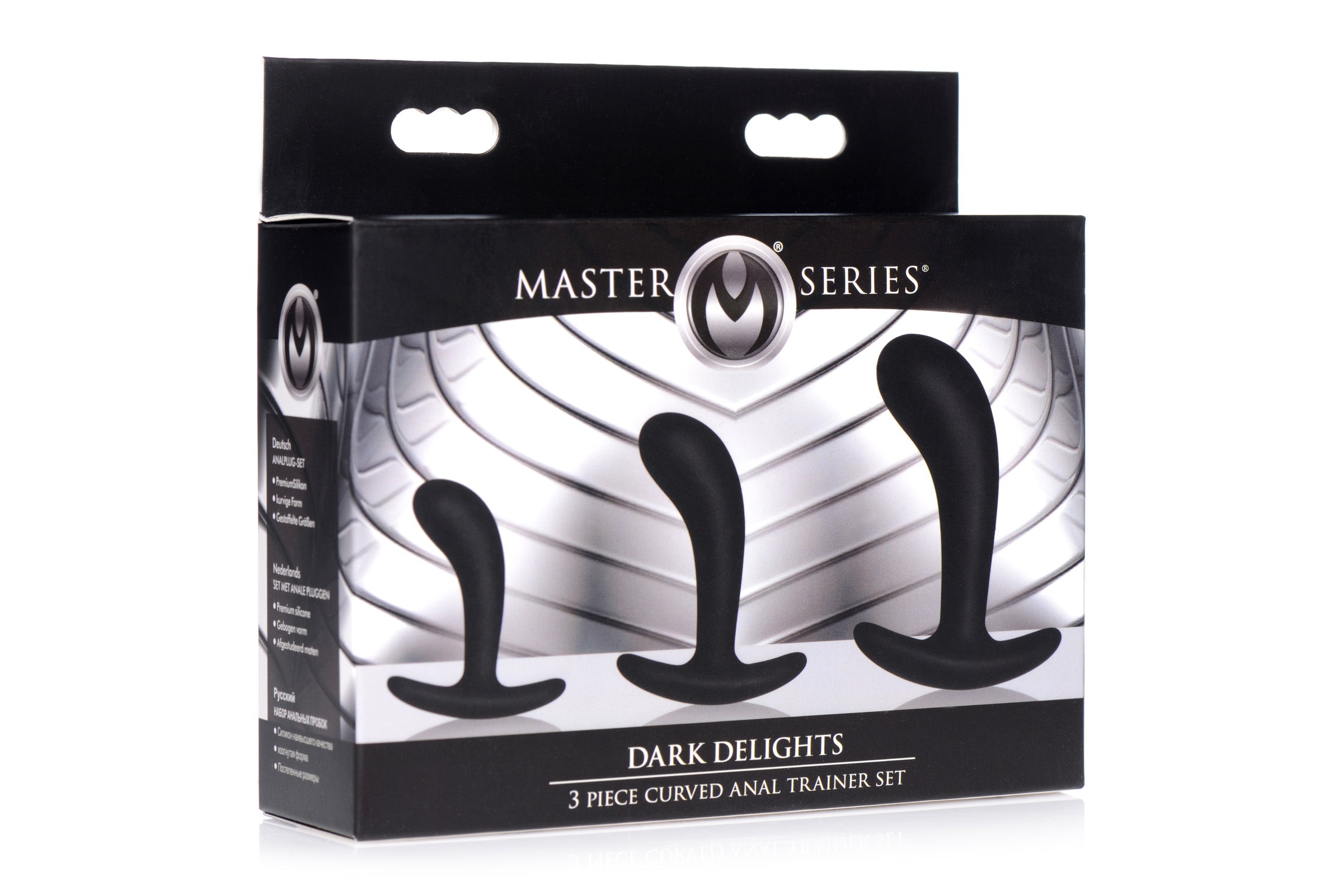 Master Series Dark Delights 3 Piece Curved Anal Trainer Set Black