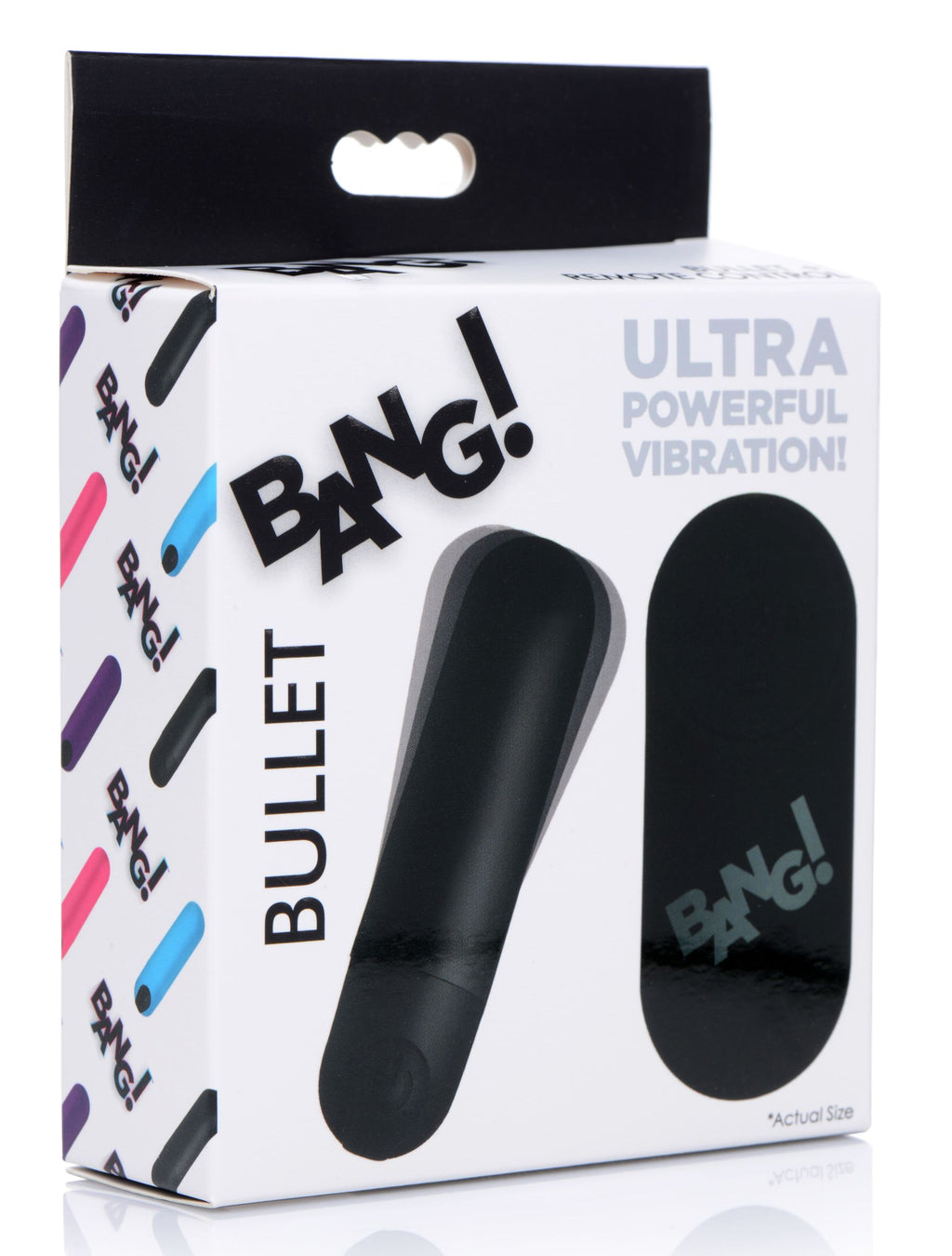 Bang! Vibrating Bullet with Remote Control - Purple Black