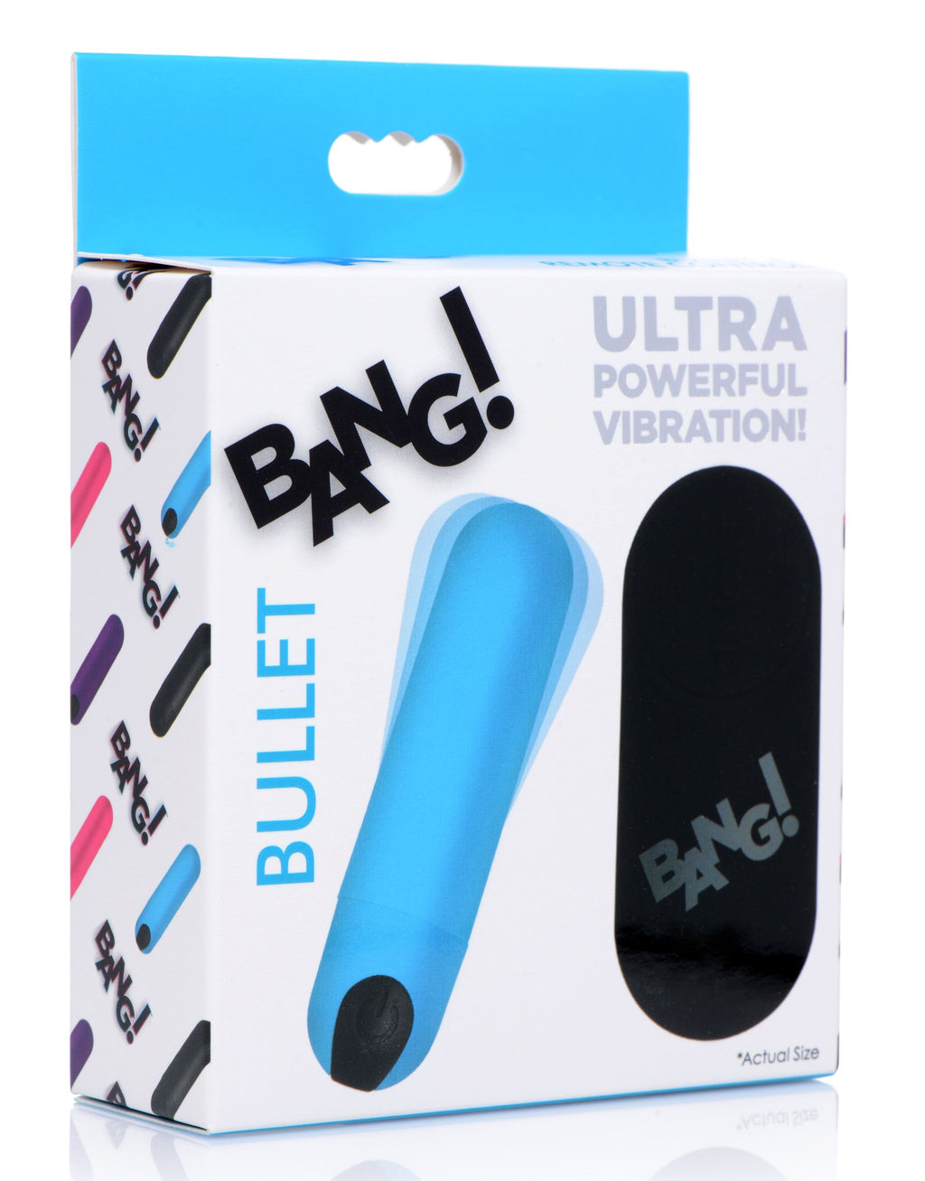 Bang! Vibrating Bullet with Remote Control - Purple Blue