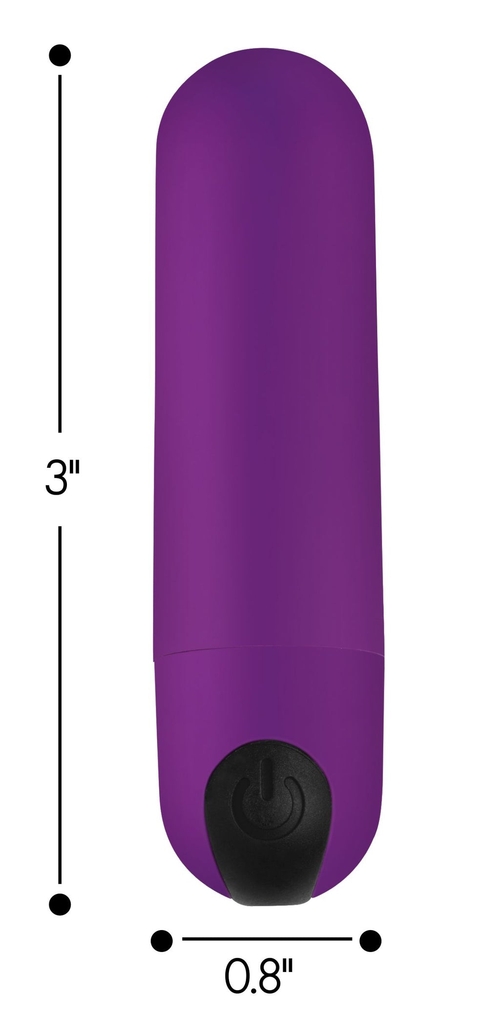 Bang! Vibrating Bullet with Remote Control - Purple Purple