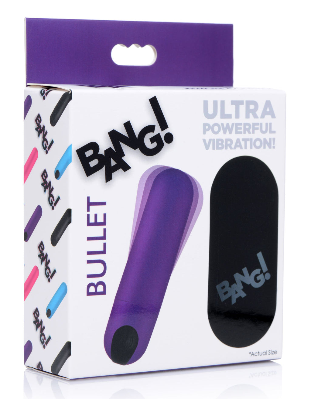 Bang! Vibrating Bullet with Remote Control - Purple Purple