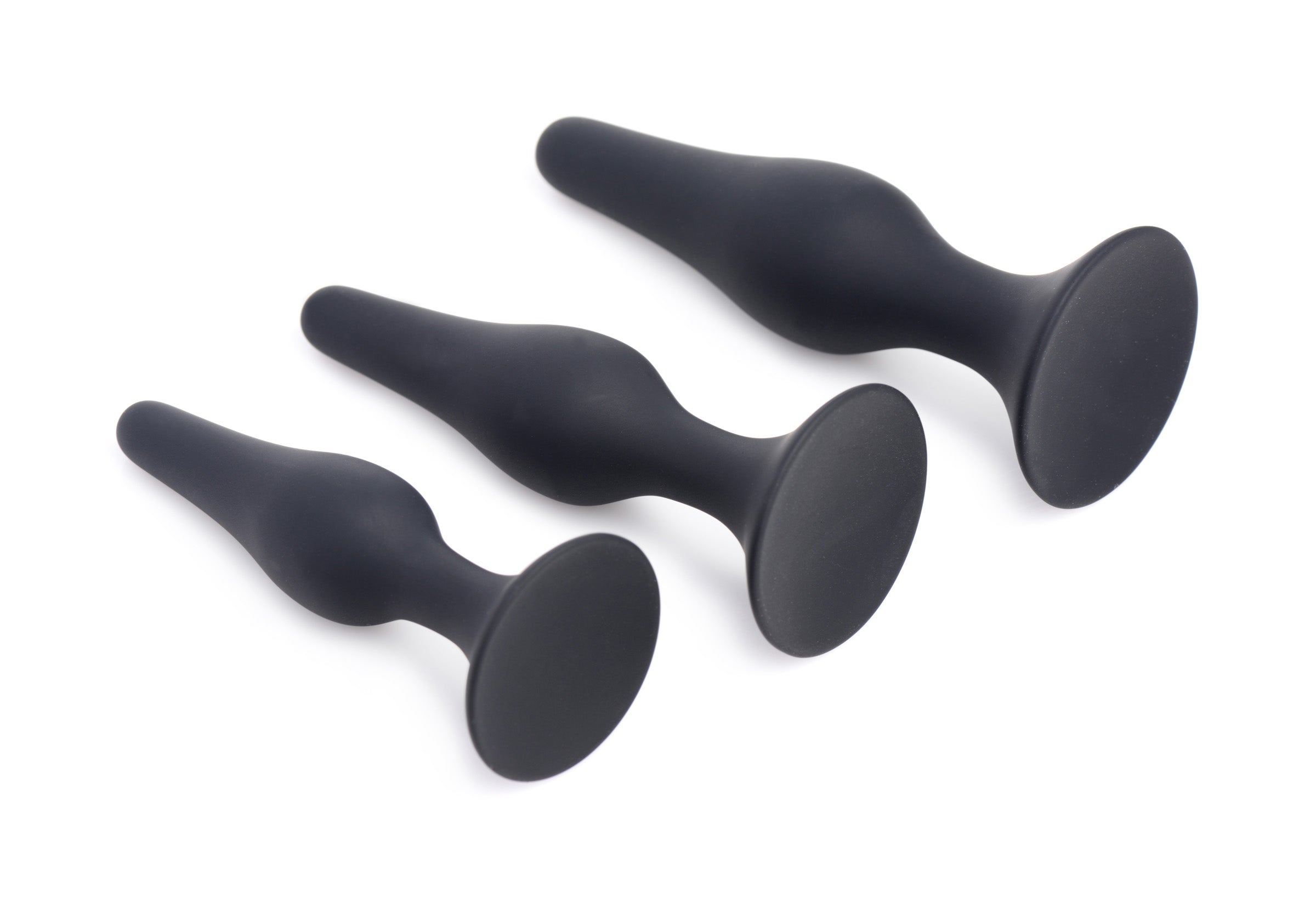 Master Series Triple Spire Tapered Silicone Anal Trainer Set Black