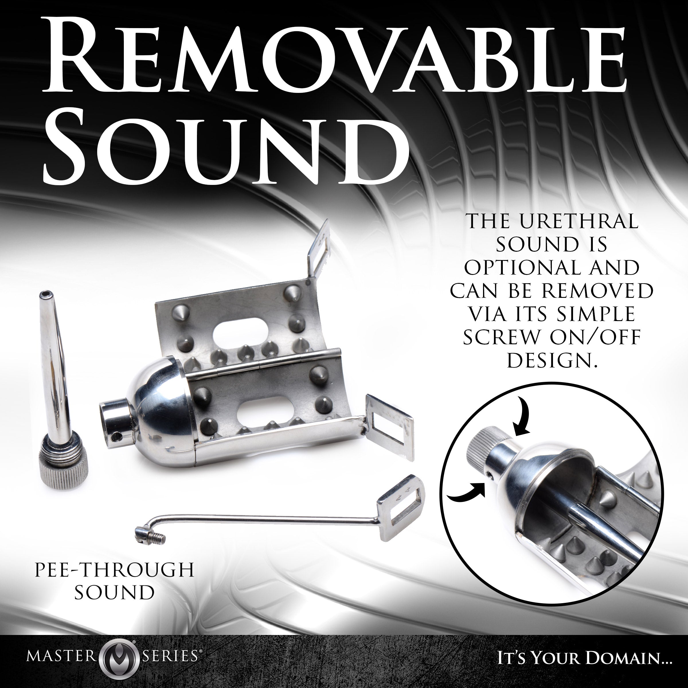 Master Series Spiked Chamber Chastity Cage Grey